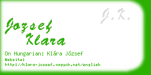 jozsef klara business card