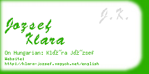 jozsef klara business card